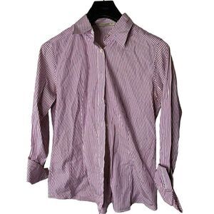 Etro 100% cotton Made In Italy button down shirt striped pattern women's size 48